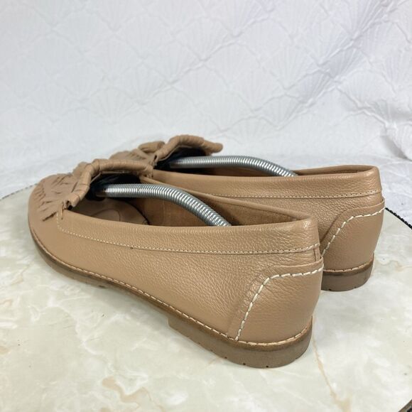 Sofft Loafers Womens Size 8.5 Tan Basket Weave Leather Slip On Comfort Shoes New - Picture 7 of 13